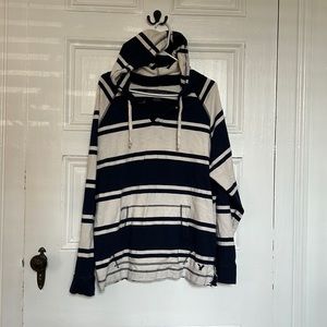 Men’s XL Blue and White Striped American Eagle outfitters Hoodie